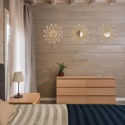 Mirror Decor Sunburst Mirrors Metal Sun Mirror Wall Decor Wall Mirror Home Decorative Wall Art for Living Room Bedroom Entryway in Saudi Arabia