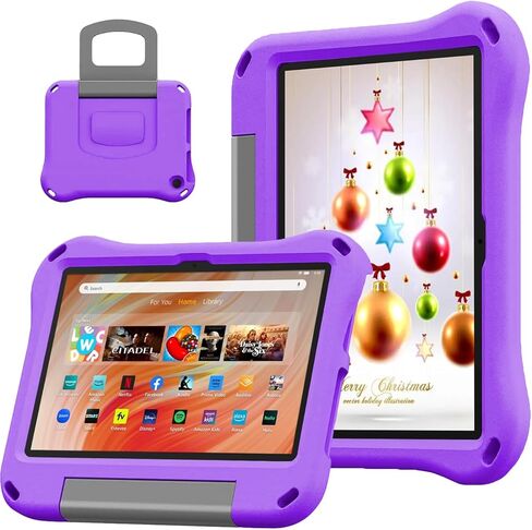 Case for 10 inch Tablet 2023&2021 - Riaour Shockproof Case Cover with Handle Stand for 2023 10 inch Tablet,(Incompatible with iPad Samsung 10 inch Tablet).Purple in Saudi Arabia