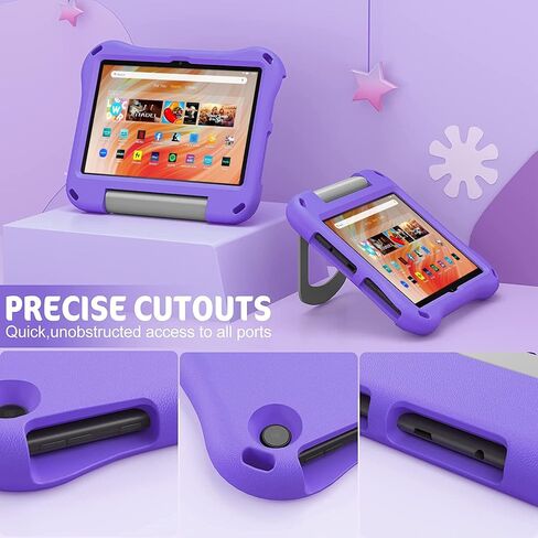 Case for 10 inch Tablet 2023&2021 - Riaour Shockproof Case Cover with Handle Stand for 2023 10 inch Tablet,(Incompatible with iPad Samsung 10 inch Tablet).Purple in Saudi Arabia
