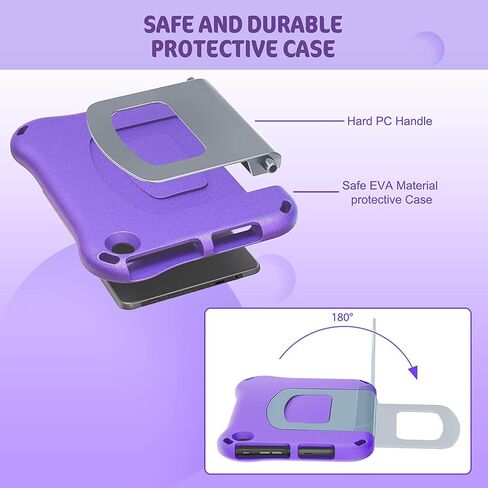 Case for 10 inch Tablet 2023&2021 - Riaour Shockproof Case Cover with Handle Stand for 2023 10 inch Tablet,(Incompatible with iPad Samsung 10 inch Tablet).Purple in Saudi Arabia