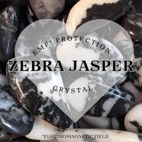 Grips by CRYSTALFY Zebra Jasper Natural Edge Hexagon Shape Genuine Crystal Phone Grip & Phone Stand Authentic Natural Gemstone Swappable Top, Expandable Collapsible Holder for Smartphones and Tablets in Saudi Arabia