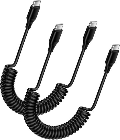 Samsung A15 USB C Cable for Car for Samsung Galaxy S24 S23 Ultra FE A54 5G A14 A13 A53 A03s A23 Z Flip5 S21FE,Google Pixel 8Pro 7a 6,iPhone 15,3FT Retractable Coiled USB C to Type C Fast Charging Cord in Saudi Arabia