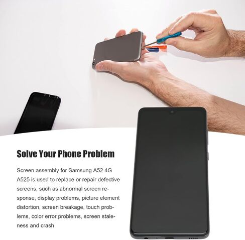 for Samsung A52 4G A525 Screen Replacement Kit, 6.5in Original Display Digitizer Assembly with Repair Tools for A52 4G A525 in Saudi Arabia