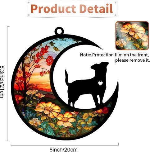 Suncatcher Dog Memorial Gifts for Loss of Dog, Dog Remembrance Gift for Dog Lovers, Pet Loss Sympathy Gift, Puppy Adult Dog Bereavement Gift (German Shepherd, 6“) in Saudi Arabia