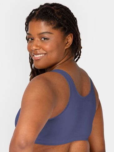 Fruit of the Loom Women's Built Up Tank Style Sports Bra 6 Pack, Heather Blue/White/Heather Grey, 48 in Saudi Arabia