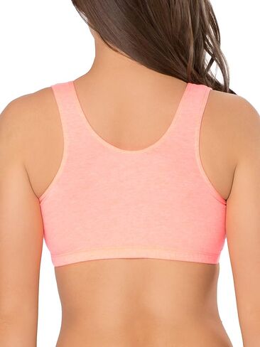 Fruit of the Loom Women's Built Up Tank Style Sports Bra 6 Pack, Heather Blue/White/Heather Grey, 48 in Saudi Arabia