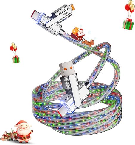 كابل شحن متعدد، (2 حزمة 4FT) كابل شاحن USB C 3 في 1 كابل شحن مجدول من النايلون سلك شحن سريع مع نوع C، Micro USB، منفذ IP لمعظم الهواتف والوسادات in Saudi Arabia