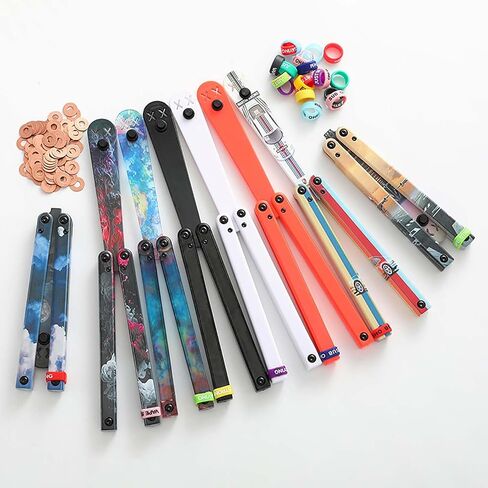Folding Colorful Tool, Plastic Integral Channel Handle Smooth Well Balanced, Finger Flip Tool Great for Beginners(Black) in Saudi Arabia