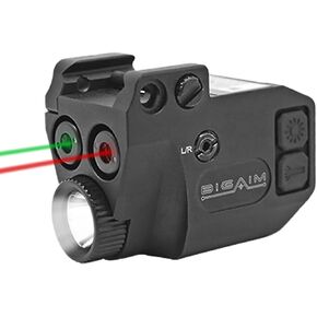 Shockproof Pistol Laser Light Combo,Green/Red Dot Laser Sight Tactical 500 Lumen LED Flashlight Picatinny Rail,Magnetic Rechargeable Laser Light