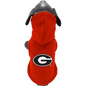 سترة للكلاب بغطاء للرأس مصنوعة من الصوف القطبي من All Star Dogs NCAA Georgia Bulldogs، مقاس X-Small باللون الأحمر in Kuwait