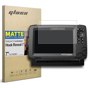 Premium Tempered Glass Screen Protector for Lowrance HOOK Reveal 5, HOOK2 5x - 5 Inch Touchscreen Fish Finders Accessories Anti Glare (Matte)