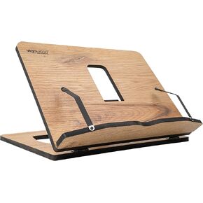 Book Stand, Book Holder, Reading Stand, Cookbook Holder, Recipe Book Stand, Wooden Book Stands for Reading, Cookbook Stand for Kitchen, Book Holder for Reading in Bed (Walnut)