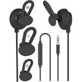 Open-Ear 3.5mm Jack Headphones,Sport Earbuds Wired with Microphone,for Work,Music, Gaming