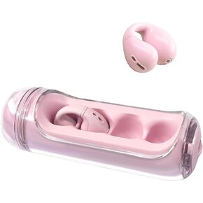 Open Ear Earbuds Clip on Earbuds Bluetooth 5.4 IPX4 Waterproof Running Headphones Light Weight Comfort Stable Fit Workout Open Ear Headphone Fitness Headphones for Running (Purple)