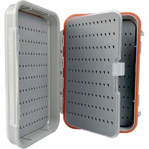 Aventik Large Capacity Waterproof Fly Fishing Box 4-Layer Foam Tackle Fishing Box for Freshwater Saltwater Streamer Storage (H039B)