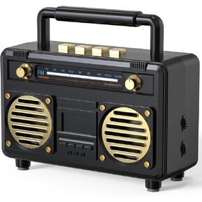 Mini Cute Bluetooth Speaker, Gift for Women Teen Girls, Pink Decor Aesthetic for Bedroom, Room, Desk, Office, Kitchen, Home Accessories with Small Vintage Radio Style, Wireless Speaker Support TF Card in Kuwait