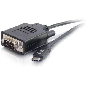 C2G، كابل USB C، USB C إلى VGA، كابل محول فيديو، 10 قدم (3 متر)، Cables to Go 26897، أسود in Kuwait