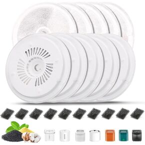 10 Pack of Filters & 10 Foam Filters Compatible with Solo SE/2S/3/3Pro & 63oz/1.85L, Filter Units 3.0,Replacement Filters&Spong