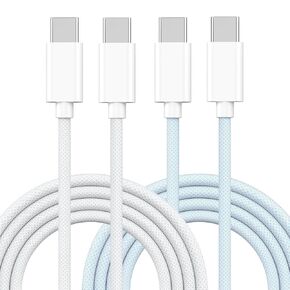 [Apple MFi Certified]iPhone 16 Pro Fast Charging Cable USB C,60W Braided USBC to USB C Fast Charging Cable,2Pack 10ft Type C Fast Charger Cord for iPhone 16 Pro Max/16/Pro/16 Plus/15 Galaxy Pixel iPad