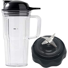 Replacement Combo Easy Twist Extractor Blade with personal Jar 18oz/24oz/32oz cup and lid for NutriBullet Blender Combo ZNBF30400Z/ZNBF30500Z/NBF50400 (7, 1x18oz+1x24oz+1x32oz)