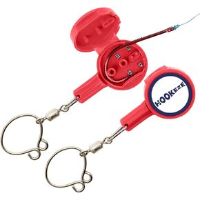 HOOK-EZE Nail Knot Tying Tool, Fishing Gear for Tying Line to Hooks, Fishing Accessories for Bass & Fly Fishing, Covers Hook on Fishing Rod, Fishing Gifts for Men, Stocking Stuffer, Turquoise