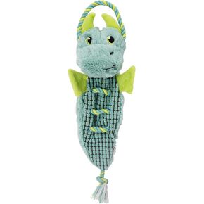 Outward Hound by Charming Pet Ropiez Mallard Rope Dog Tug Toy for Tugging Squeaky Fun, Green