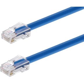 Monoprice Cat6A Patch Cable - 5 Feet - Blue | 26AWG, 10G, Bare Copper Conductor, Gold Plated Copper Connector, RJ45, Non-booted Ethernet Cable