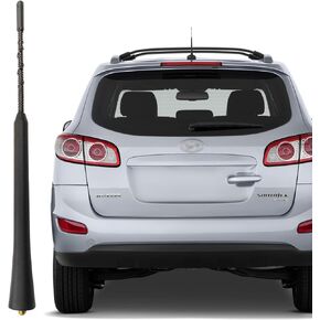 9 Inch Antenna for Hyundai Santa Fe (2006-2013), Hyundai Santa Fe Antenna, Flexible Rubber Antenna Replacement Mast for Hyundai Santa Fe 2006 2007 2008 2009 2010 2011 2012 2013, Black