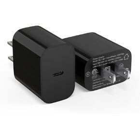 USB C Wall Charger Block 20W, 4-Pack PD Power Delivery Fast Type C Charging Block Plug Compatible with iPhone 11/12/13/14/15/Pro Max, XS/XR/X, Black
