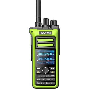 Radtel RT-752 راديو هام 10 وات، جهاز استقبال لاسلكي 250CH محمول باليد، PTT مزدوج، تردد النسخ، USB-C 2600 مللي أمبير، تسجيل صوتي، أجهزة راديو اهتزاز ثنائية الاتجاه (أخضر) in Kuwait