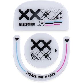 HUYUN Rounded Curved Edges Ultra Strong Glass Mouse Feet Pads Skates Compatible for Logi G502 Lightspeed Wireless Gaming Mouse(G502 Feet)