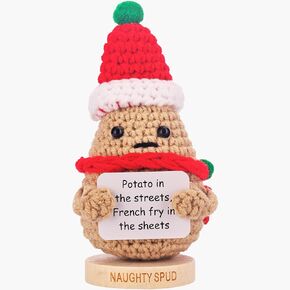 Romantic Gift for Couples - Knitted Crochet Potato with 30 Replaceable Love Notes - Fun Romantic Gift Idea for Girlfriend, Boyfriend, Wife, Husband, Couples - Gifts for Anniversary, Engagement
