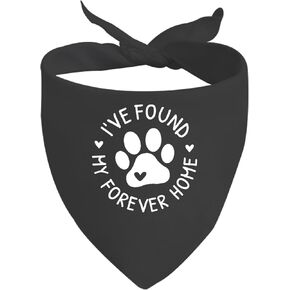 JXGZSO 1 Piece I've Found My Forever Home Dog Bandana Dog Adoption Bandanna New Puppy Bandana Adopted Dog (Forever Home Dog)