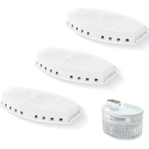 3 Pack Replacement Filters for 84oz/2.5L Automatic Pet Water Fountain and Cat Water Fountain, Ideal Filters for Cat Water Dispenser