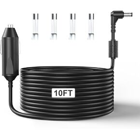 10ft Car Charger for Inogen One G5 G3 G4 G2 G1 Rove 6 BA-301 BA-303 BA-403 BA-503 BA-302 BA-306 Batteries Charger, DC Adapter for Inogen One Charger with 12V Power Cord and 4 Fuses