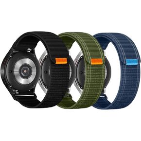 Fabric Band Compatible for Samsung Galaxy Watch 7/6/5/4 Series, Adjustable and Eco-Friendly Sport Loop Band for Galaxy Watch Active/Galaxy Active 2/Galaxy Watch 3(41mm)