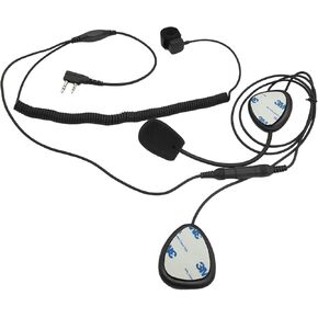 Uv-5r Radio Helmet Headset 2-pin Walkie Talkie in-Hemet Kit Wired Earpiece Bike Bicycle Motorcycle Helmet Intercom Communication Ear Piece for Baofeng Kenwood Retevis 2 Pin Radios