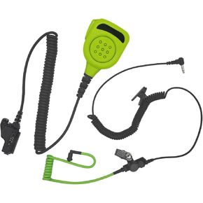 Waterproof Shoulder Mic with 3.5mm Listen Earpiece Walkie Talkie Lapel Microphone Hands Free Speaker Mike for Motorola xts1500 xts2500 xts5000 ht1000(Green)