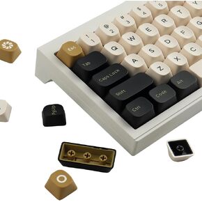 Hyekit PBT Keycaps - أغطية مفاتيح YMK Profile Keycaps Double Shot، أغطية مفاتيح 75 بالمائة، 172 مفتاحًا مجموعة كاملة من أغطية المفاتيح، مجموعة أغطية مفاتيح مخصصة رائعة للوحة المفاتيح الميكانيكية Cherry Gateron MX، الغسق (أغطية المفاتيح فقط)