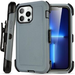 for Black iPhone 13 Pro Max Case with Belt Clip, for Shockproof iPhone 13 Pro Max Case Heavy Duty,3 Layers of Sturdy,Anti-Drop, for Military-Grade Defender Cover iPhone 13 Pro Max Case Black