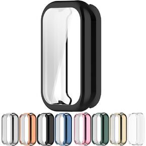 Compatible with Xiaomi Smart Band 8 Active/Redmi Band 2 Protective Case Cover, Smartwatch TPU Protective Case Cover Shell Soft and Durable Watch Accessories(Black)