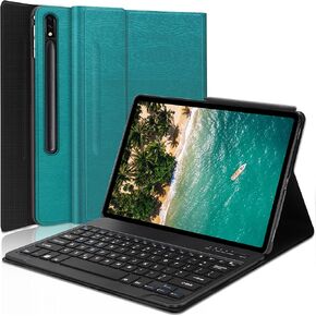 OYOSUOGG Galaxy Tab S9 Plus Case with Keyboard 12.4 Inch 2023, Magnetic Detachable Bluetooth Keyboard, Smart Folio Cover with S Pen Holder, Galaxy Tab S7 FE/S8 Plus Keyboard Case, Type-C Rechargeable