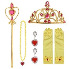 SPUNICOS Girls Snow Queen Princess Costume Accessories Anna Opt2