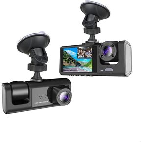 Dash Dual Camera for Your car with IR Night Vision, Loop Recording 2 and IPS Screen