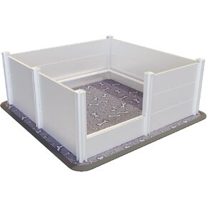 Whelping Box for Dogs and Puppies, 48"x48"x19.5",Puppy Whelping Supplies with Large Washable Pee Pads,Dog whelping Box for Puppies Birth,Indoor ez Whelping kit for Large Breed Dogs,White