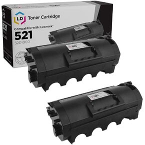 LD Products Compatible Toner Cartridge Replacements for Lexmark 521 (Black, 2-Pack) for use in Lexmark MS810de, MS810dn, MS810dtn, MS810n, MS811dn, MS811dtn, MS811n, MS812de, MS812dn, and MS812dtn