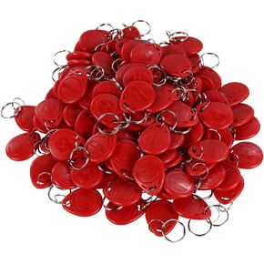125khz RFID Smart EM ID Read Only Entry Access Keyfob Tag Token Keychain Card (100 Pack) (Black)