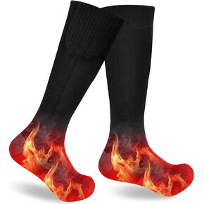 Heated Socks for Men/Women - ristophe Washable Warming Socks Winter Foot Warmer Heated Socks Rechargeable Electric Socks for Camping Fishing Cycling Skiing Skating Hunting Hiking（Battery Not Include