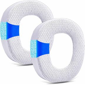 TRANSTEK G735 Earpads Replacement for G735 Wireless Headset - G735 Ear Pads/Ear Cushions/Ear Cups (White Cooling Gel Mesh)