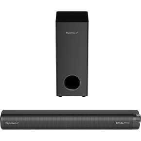 S3 2.1 Channel Dolby Atmos Sound Bar and Wireless Subwoofer Home Audio System with 120W Power Wired Subwoofer Fiber Optic HDMI eARC Bluetooth Connectivity High Fidelity Audio